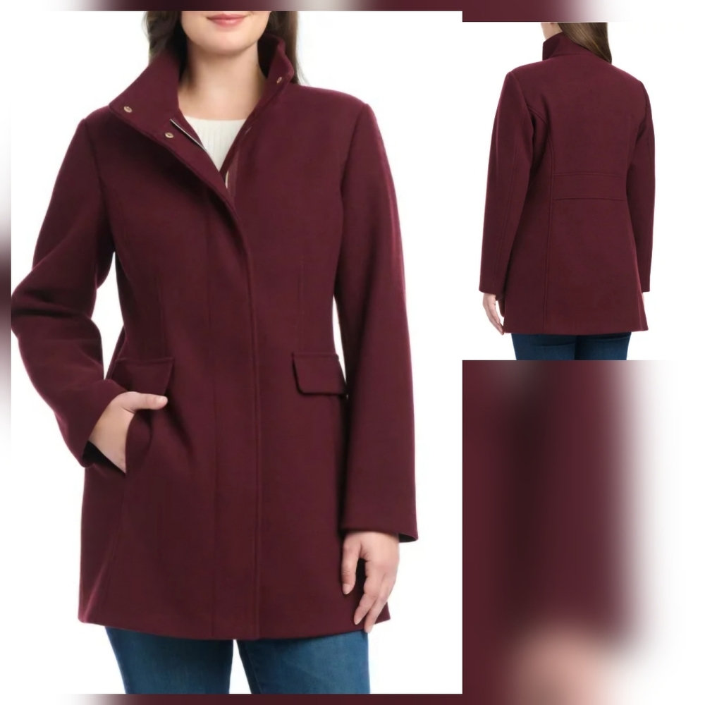 NEW! Vince Camuto Dark Red Full Zip Jacket Size M